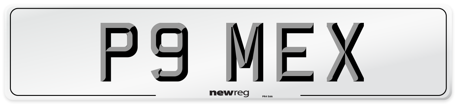 P9 MEX Number Plate from New Reg